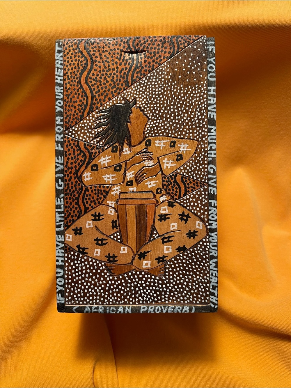 Hand-Painted Brown and Black Drummer Decorative Box– Decorative Home Decor